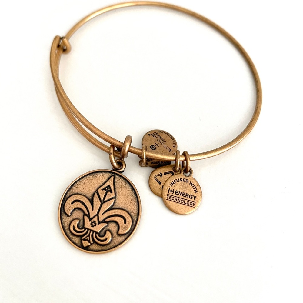 Alex and Ani Fleur de Lis expandable bracelet